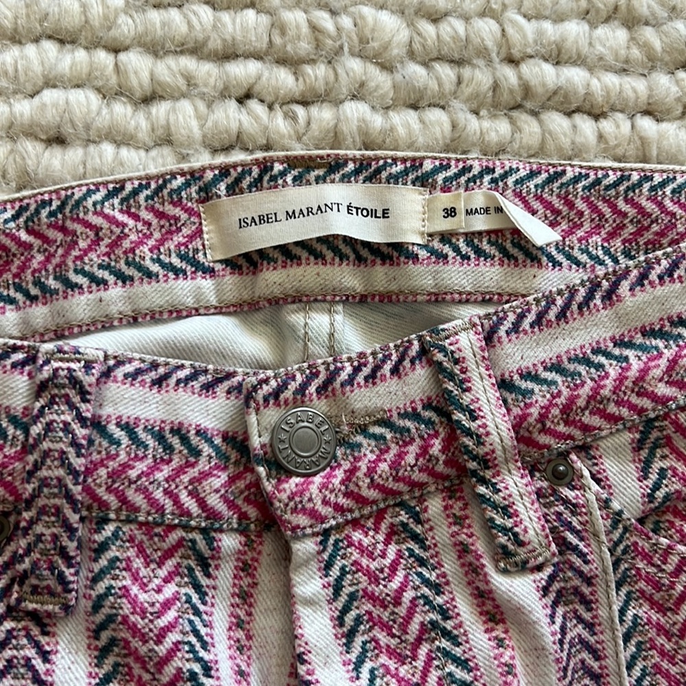 Isabel Marant Etoile Multicolor Chevron Pants Sz … - image 6